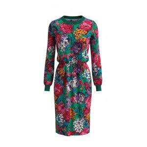 Elegant Floral Long Sleeve Dress